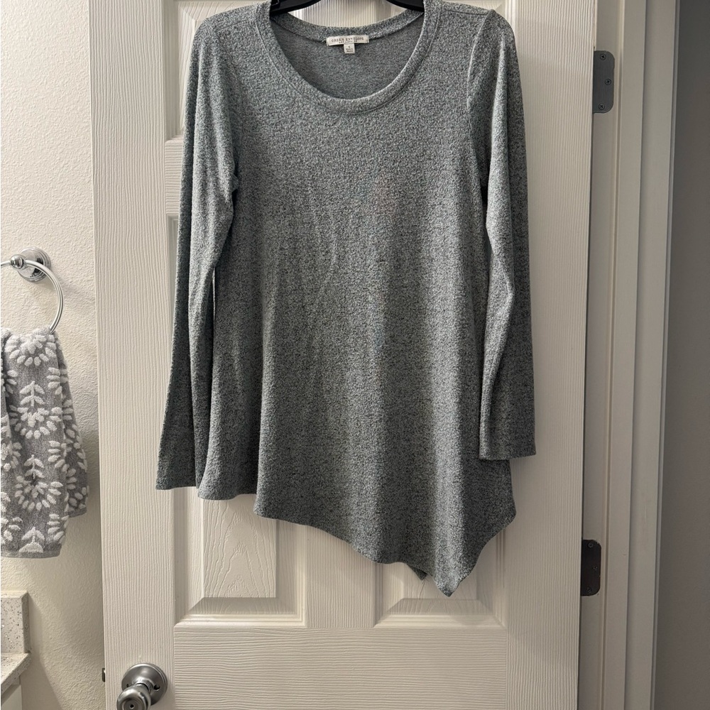 Light Green Long Sleeve Asymmetrical Sweater